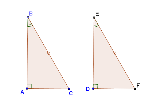 các trường hợp bằng nhau của tam giác vuông